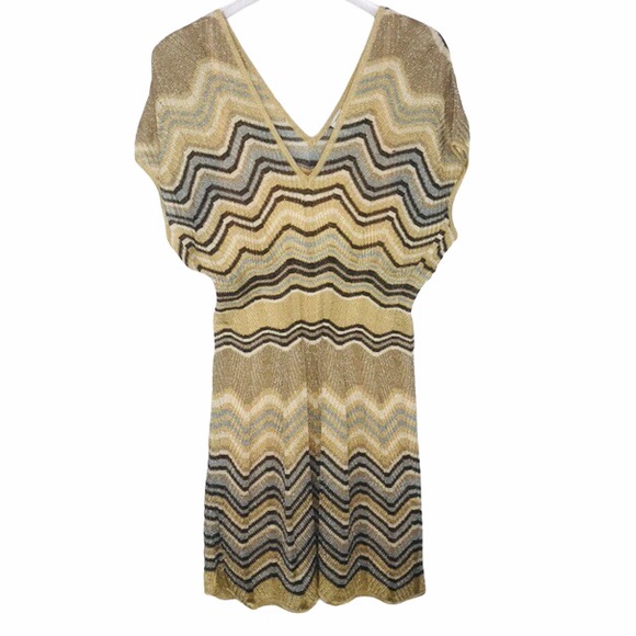 missoni gold dress